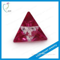 Triangle mutil-color CZ semi rough gemstone jewelry